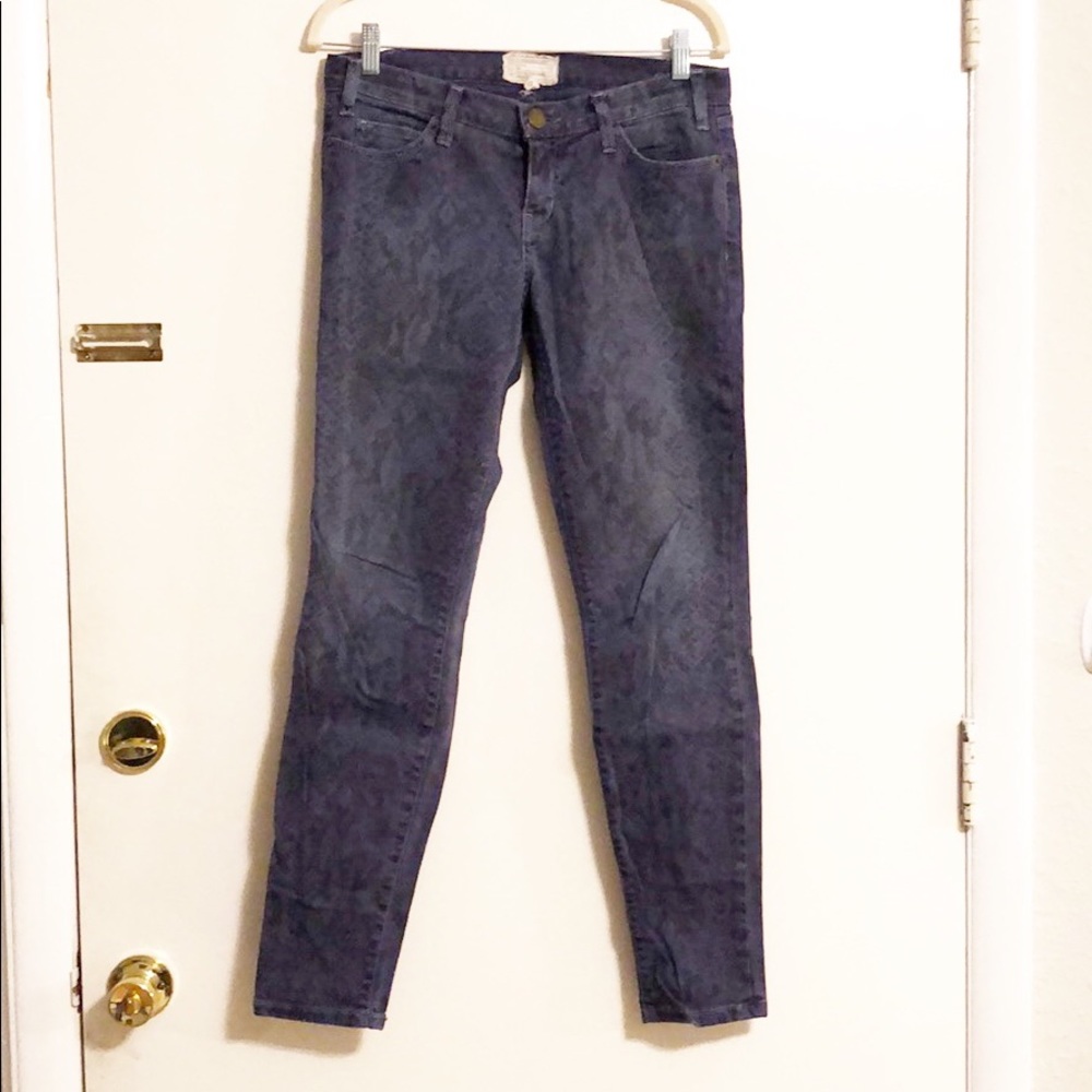 SOLD! Current/Elliott Faded Snakeskin Skinny Jeans